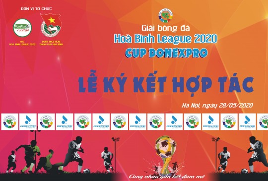 Lễ ký kết tài trợ chính giải bóng đá  Hoà Bình League 2020 - CUP